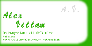 alex villam business card